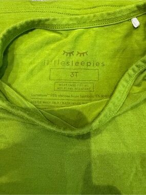 Little Sleepies Short Sleeve Lime Green Pajama Set
